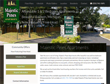 Tablet Screenshot of majesticpinesapts.com